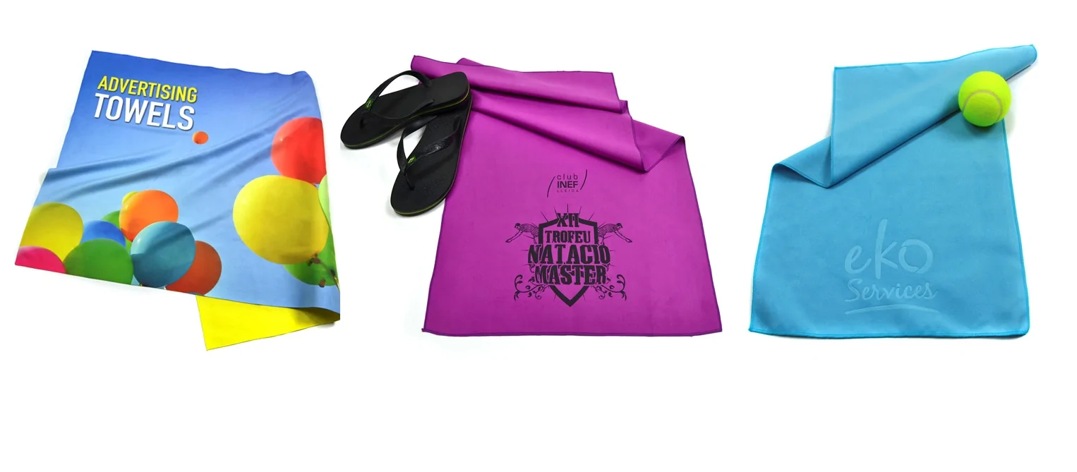 Examples of marked microfiber towels